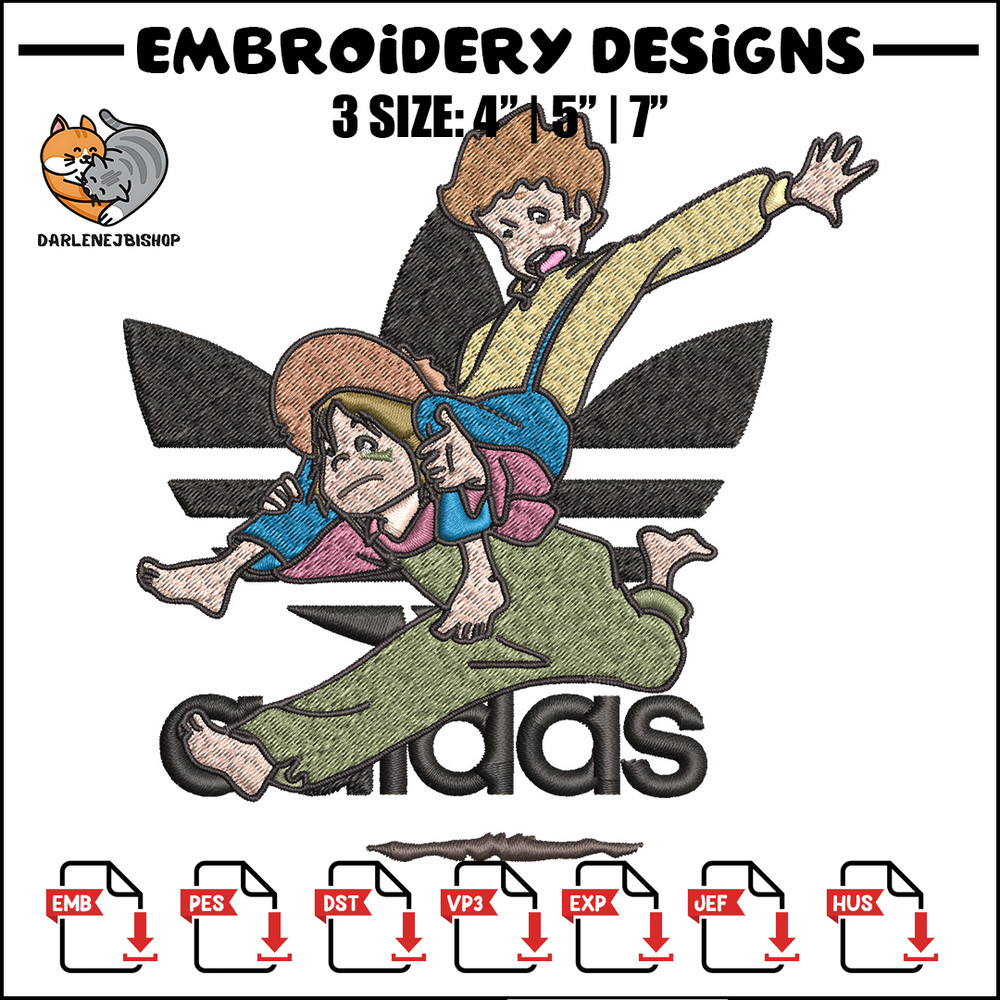 Cartoon adidas Embroidery Design, Adidas Embroidery, Embroidery File, Cartoon Embroidery, Logo shirt, Digital download.jpg