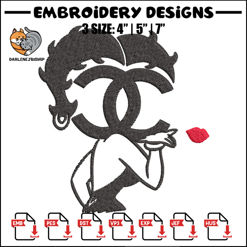 Cartoon girl gucci Embroidery Design, Gucci Embroidery, Brand Embroidery, Embroidery File, Logo shirt, Digital download.jpg