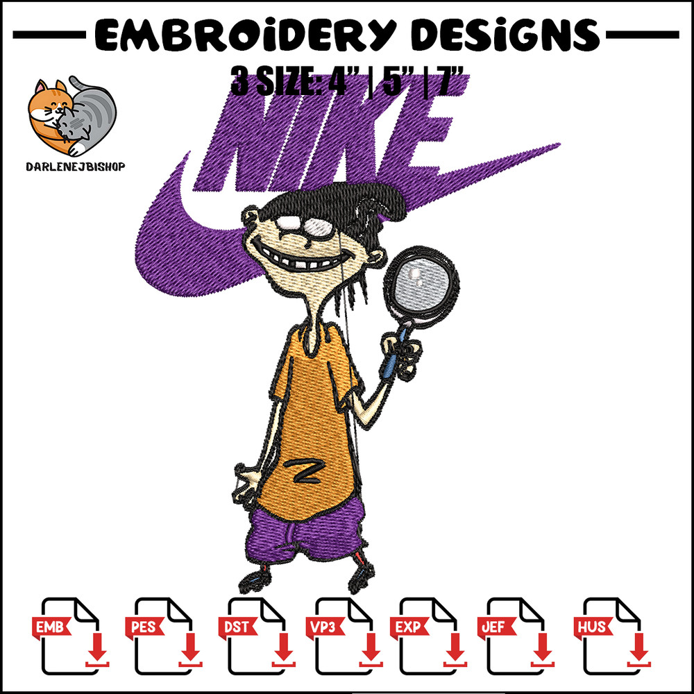 Cartoon Nike Embroidery design, Cartoon Embroidery, Nike design, Embroidery file, logo nike shirt, Instant download.jpg