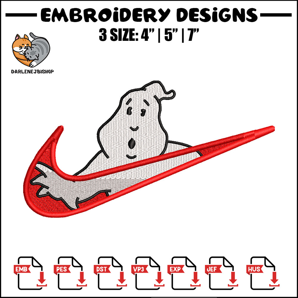 Casafantasmas nike embroidery design, Ghostbusters embroidery, nike design, movie design, movie shirt, Digital download.jpg