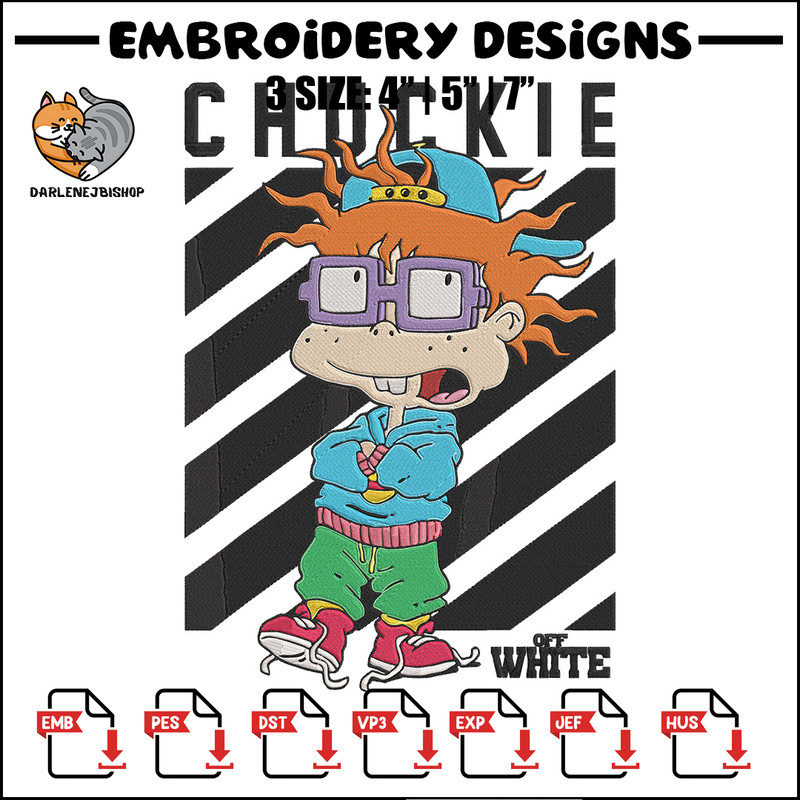 Chuckie Finster Embroidery Design, Rugrats Embroidery, Embroidery File, Anime Embroidery, Anime shirt,Digital download..jpg