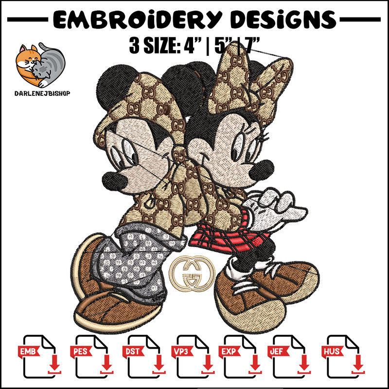 Couple gucci mouse Embroidery Design, Gucci Embroidery, Embroidery File, Logo shirt,Sport Embroidery, Digital download.jpg
