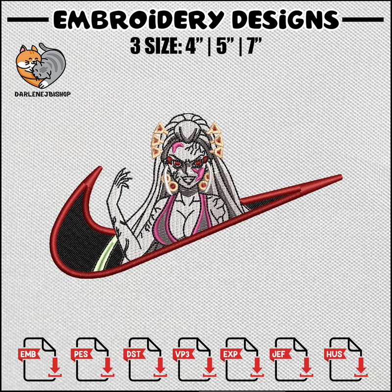 Daki nike embroidery design, Demon slayer embroidery, Nike design, Anime embroidery, Embroidery shirt, Digital download.jpg