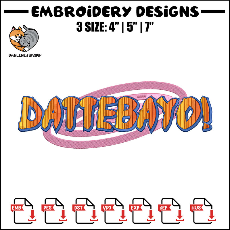 Dattebayo Embroidery Design, Naruto Embroidery, Embroidery File, Anime Embroidery, Anime shirt, Digital download.jpg