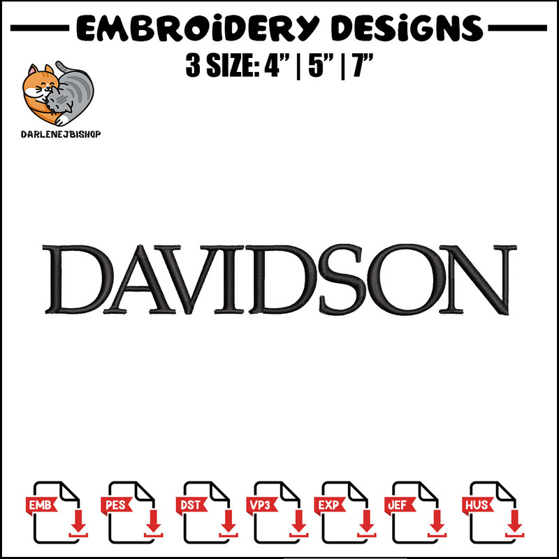 Davidson logo embroidery design, Logo embroidery, Sport embroidery, logo sport embroidery, Embroidery design.jpg