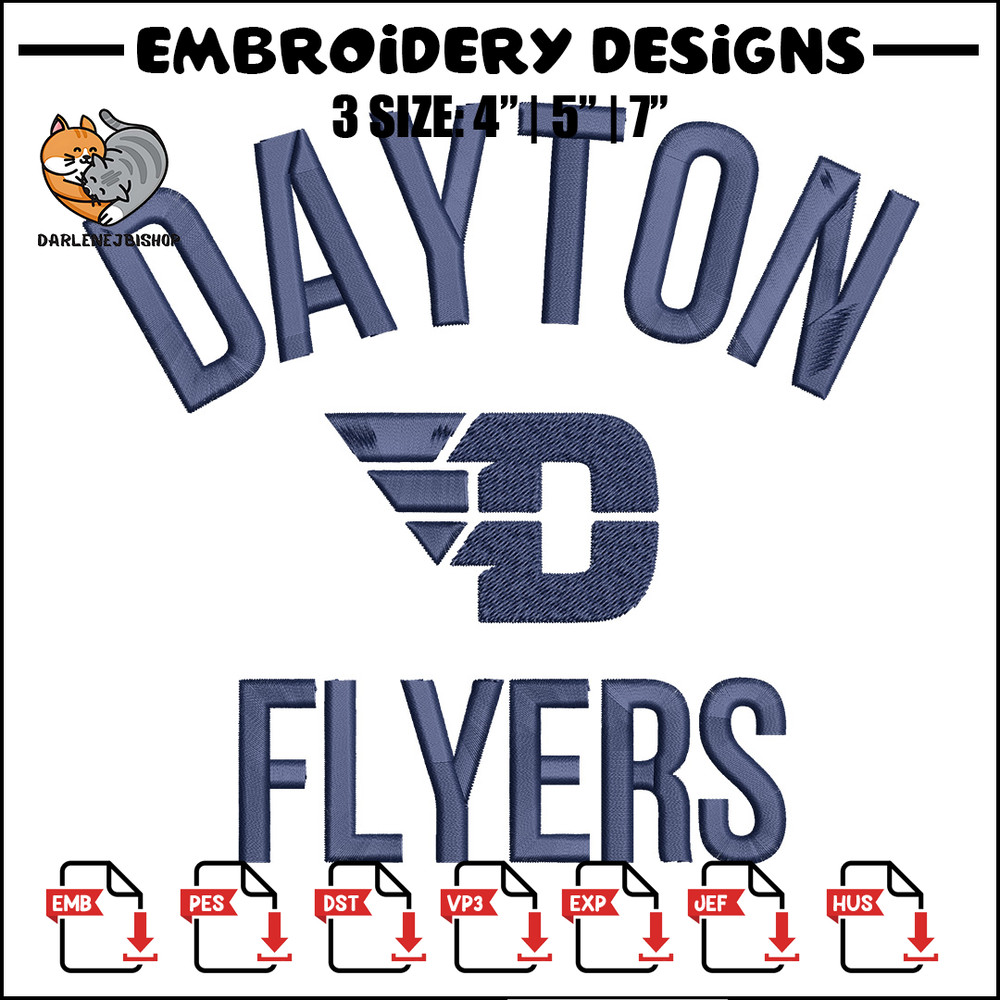 Dayton Flyers logo embroidery design, Basketball embroidery, Sport embroidery, logo sport embroidery, Embroidery design.jpg