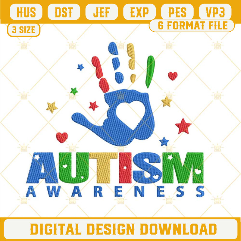 Autism Awareness Handprint Machine Embroidery Design Files.jpg