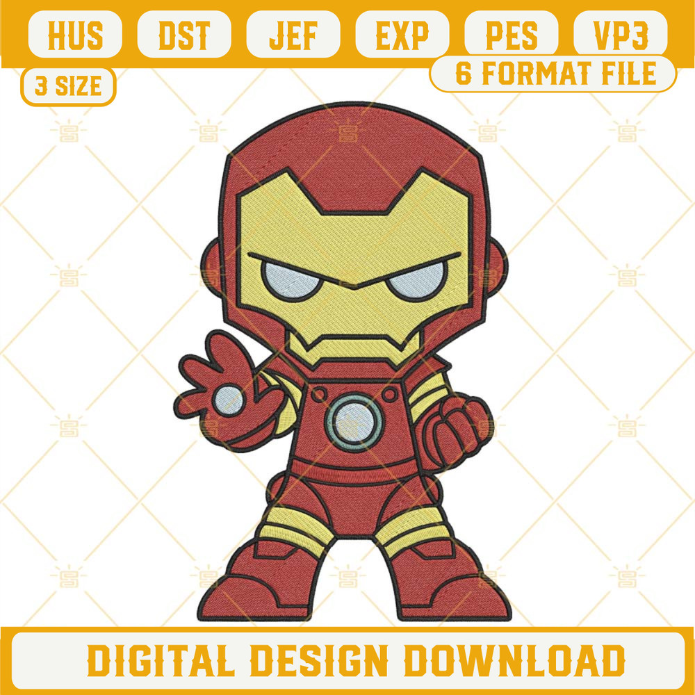 Baby Iron Man Embroidery Files, Super Hero Embroidery Designs.jpg
