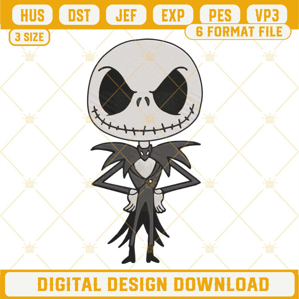 Baby Jack Skellington Embroidery Designs, Jack Skellington Embroidery Design File.jpg