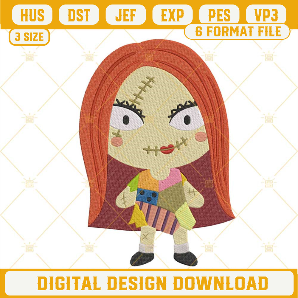 Baby Sally Embroidery Designs, Nightmare Before Christmas Machine Embroidery files.jpg