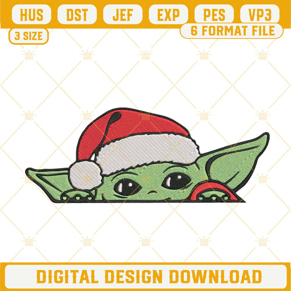 Baby Yoda Christmas Embroidery Design File.jpg