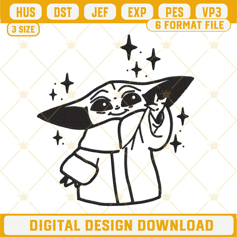 Baby Yoda Embroidery File, Star Wars Embroidery Design.jpg
