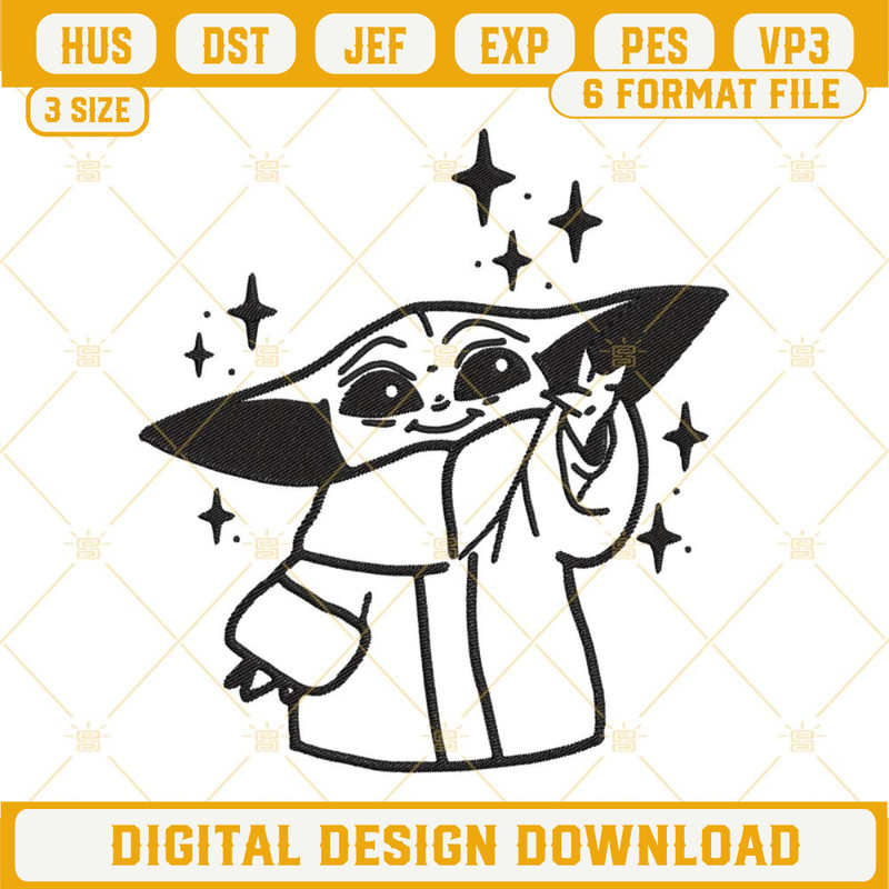 Baby Yoda Embroidery File, Star Wars Embroidery Design.jpg