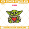 Baby Yoda With Heart Embroidery Designs, Baby Yoda Embroidery Design File, Baby Yoda Machine Embroidery Design.jpg