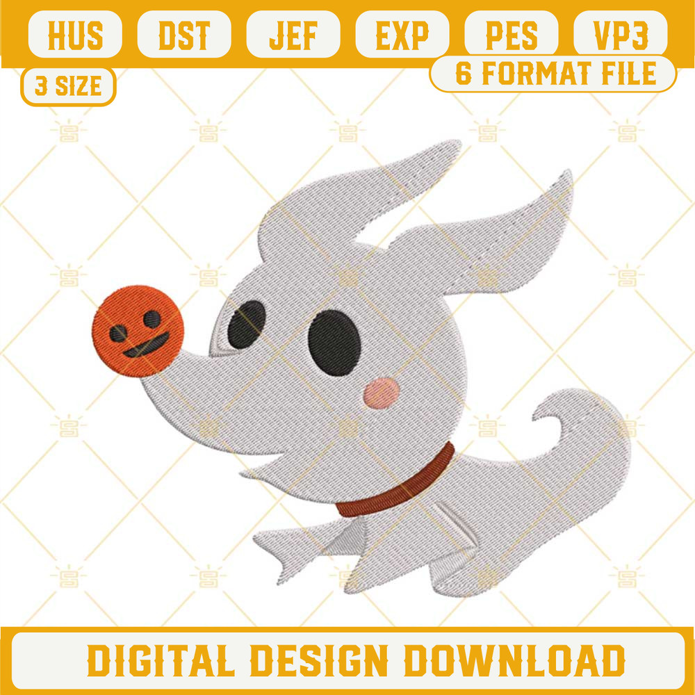 Baby Zero Nightmare Before Christmas Halloween Embroidery Design Files.jpg