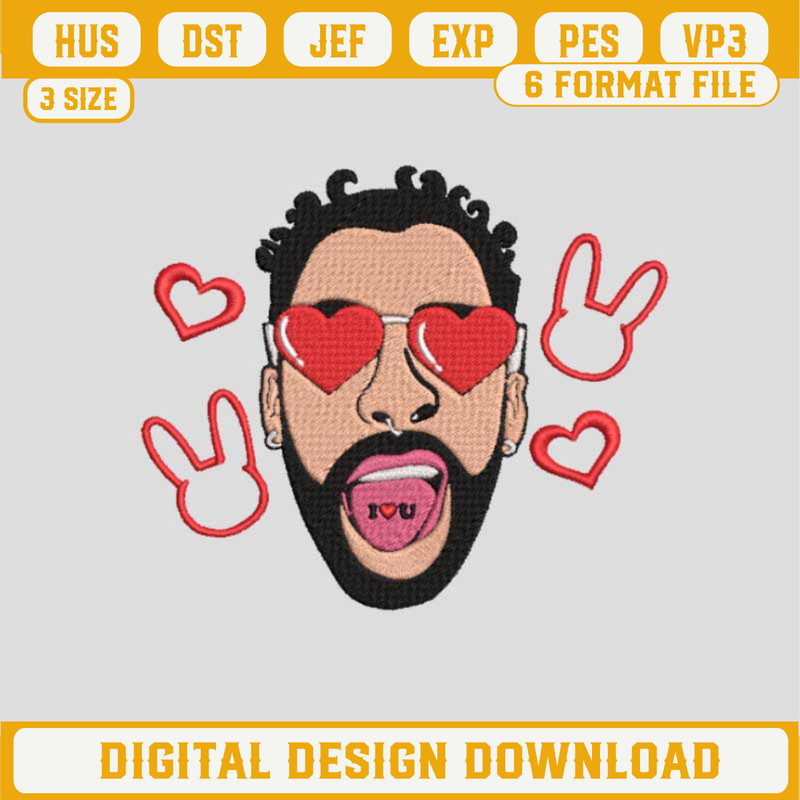 Bad Bunny Embroidery Designs, Bad Bunny Embroidery, Bad Bunny Embroidery Digital Download.jpg