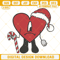 Bad Bunny Heart Christmas Embroidery Design File.png