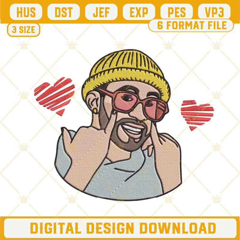 Bad Bunny Valentine Heart Embroidery Design Files.jpg