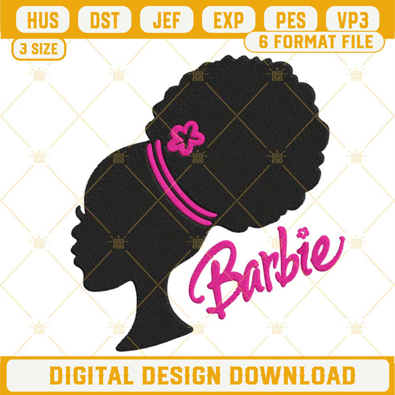 Black Barbie Embroidery Designs, Afro Barbie Girl Embroidery Files.jpg