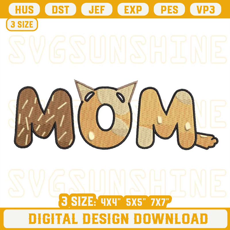 Bluey Mom Embroidery Design Files, Chilli Heeler Mom Embroidery Files.jpg