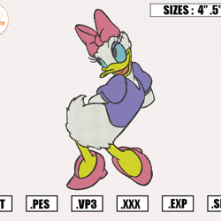 daisy duck embroidery designs, disney embroidery design file instant download