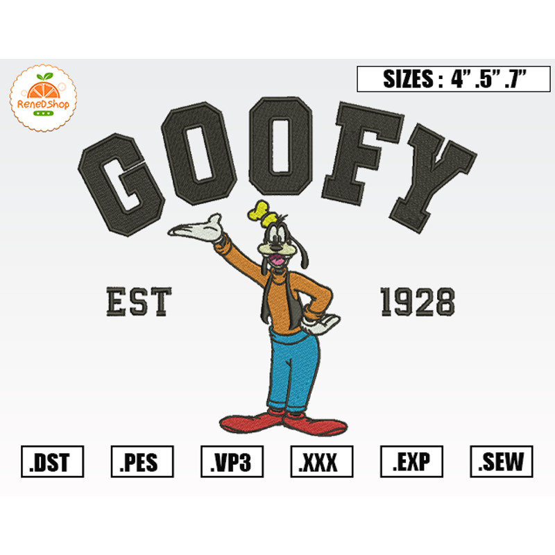 Goofy Est 1928 Embroidery Designs, Disney Embroidery Design File Instant Download.jpg