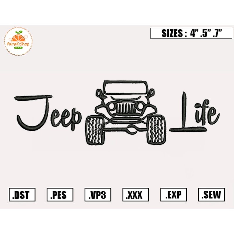 Jeep Life Embroidery Designs, Jeep Embroidery Design File Instant Download.jpg