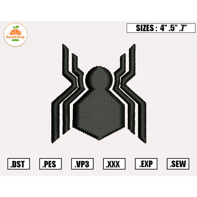 Logo Spiderman Embroidery Designs, Marval Embroidery Design File Instant Download.jpg