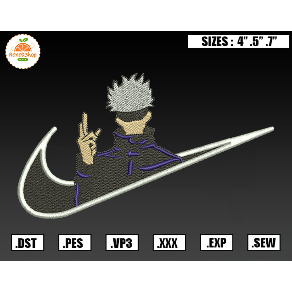 Nike Gojo Satoru Embroidery Designs, Nike Naruto Embroidery Design File Instant Download.jpg