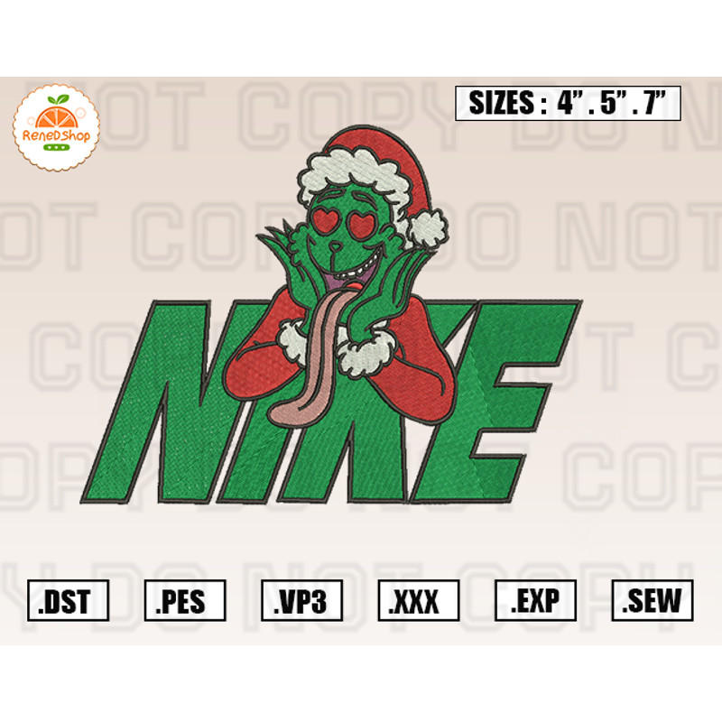 Nike Logo Santa Grinch Christmas Embroidery Designs, Christmas Embroidery Design File Instant Download.jpg