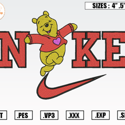 nike winnie the pooh embroidery designs, nike disney embroidery design file instant download 1