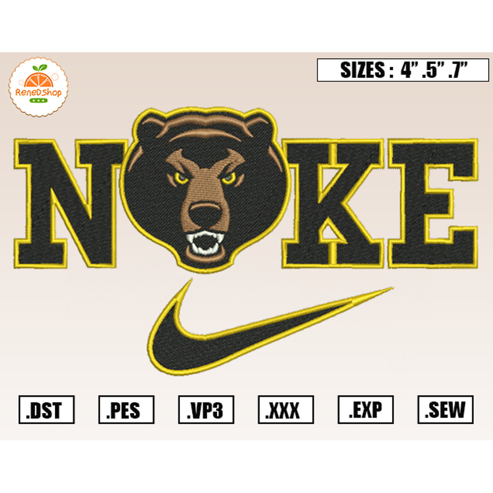 Nike x Baylor Bears Mascot Embroidery Designs, NCAA Embroidery Design File Instant Download.jpg