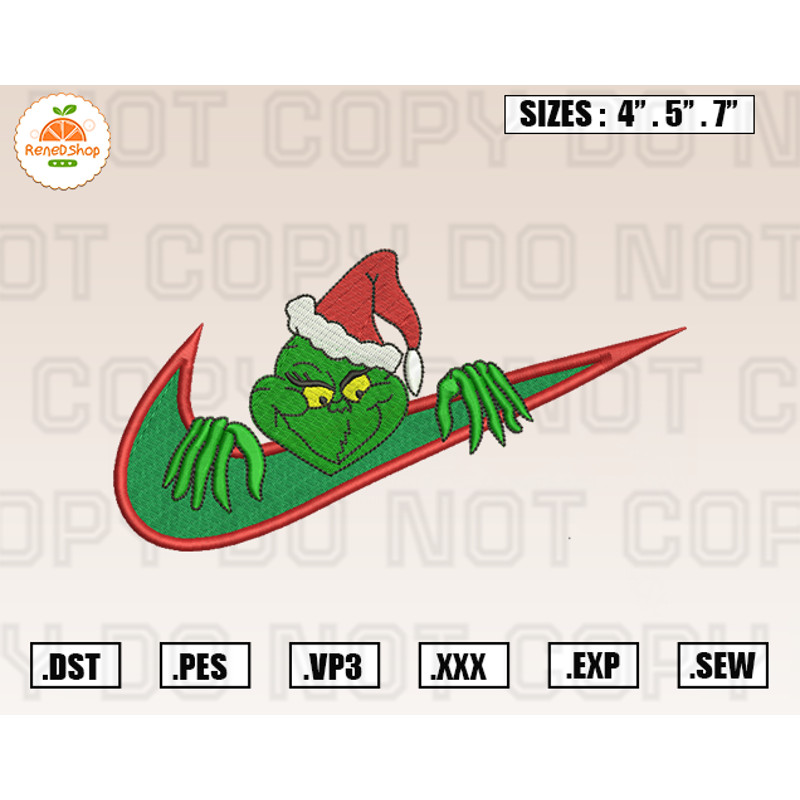 Nike X Grinch Embroidery Designs, Christmas Embroidery Design File Instant Download.jpg