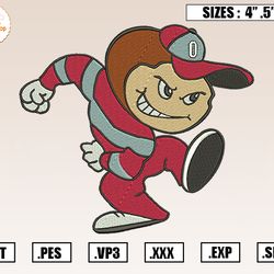 ohio state buckeyes mascot embroidery designs, ncaa embroidery design file instant -renedshop