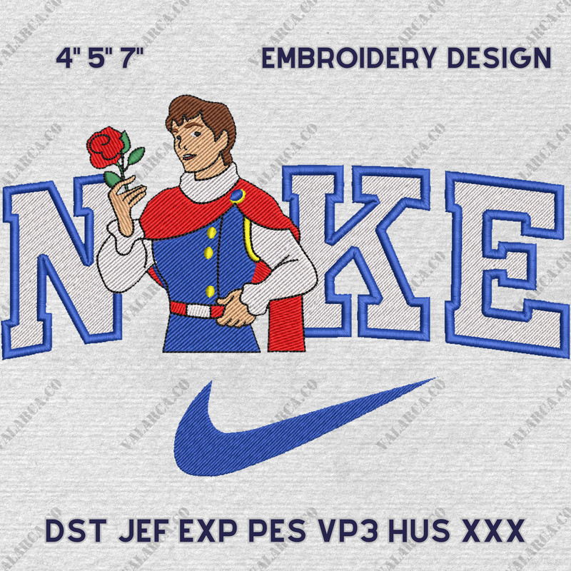 Nike Valentine Snow White Embroidery Design, Valentine Couple Nike Embroidery Design, Snow White and the Frog Movie Nike 1.jpg