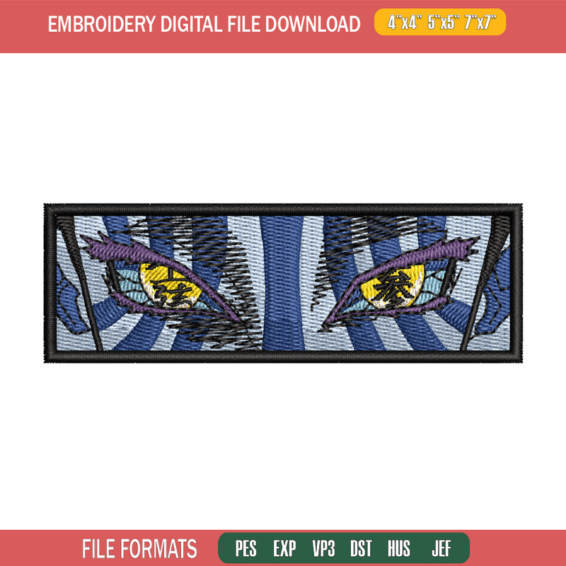 Akaza eyes embroidery design, Demon slayer embroidery, Anime design, Embroidery shirt, Embroidery file, Digital download.jpg