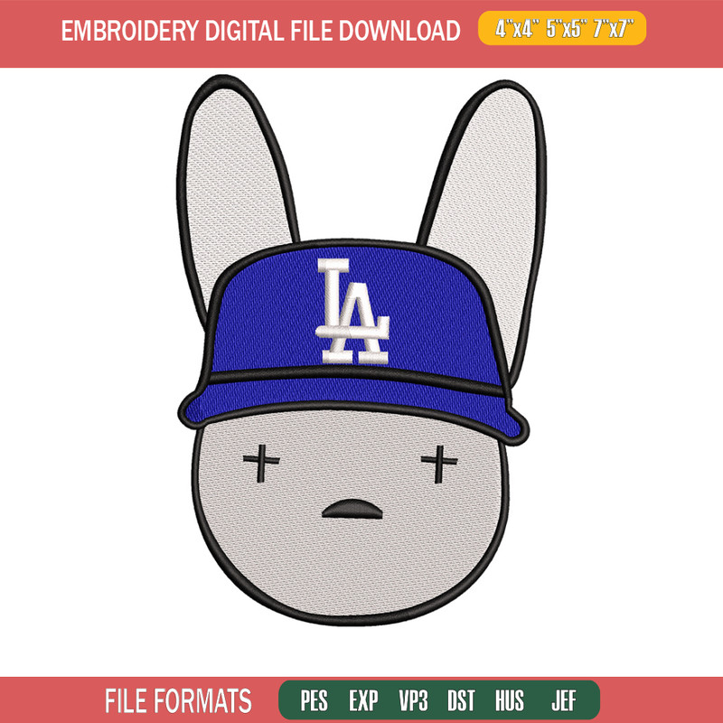 Bad bunny embroidery design, Bunny embroidery, Embroidery file, Embroidery shirt, Emb design, Digital download.jpg