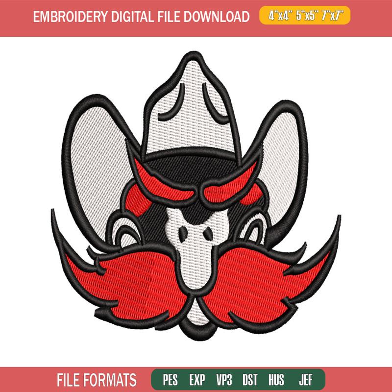 beard red embroidery design, beard red embroidery, cartoon design, embroidery file, logo shirt, Digital download..jpg