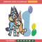 Bluey Bingo 1st Birthday Embroidery, Bluey Cartoon Embroidery, Disney Embroidery, Embroidery File, digital download..jpg