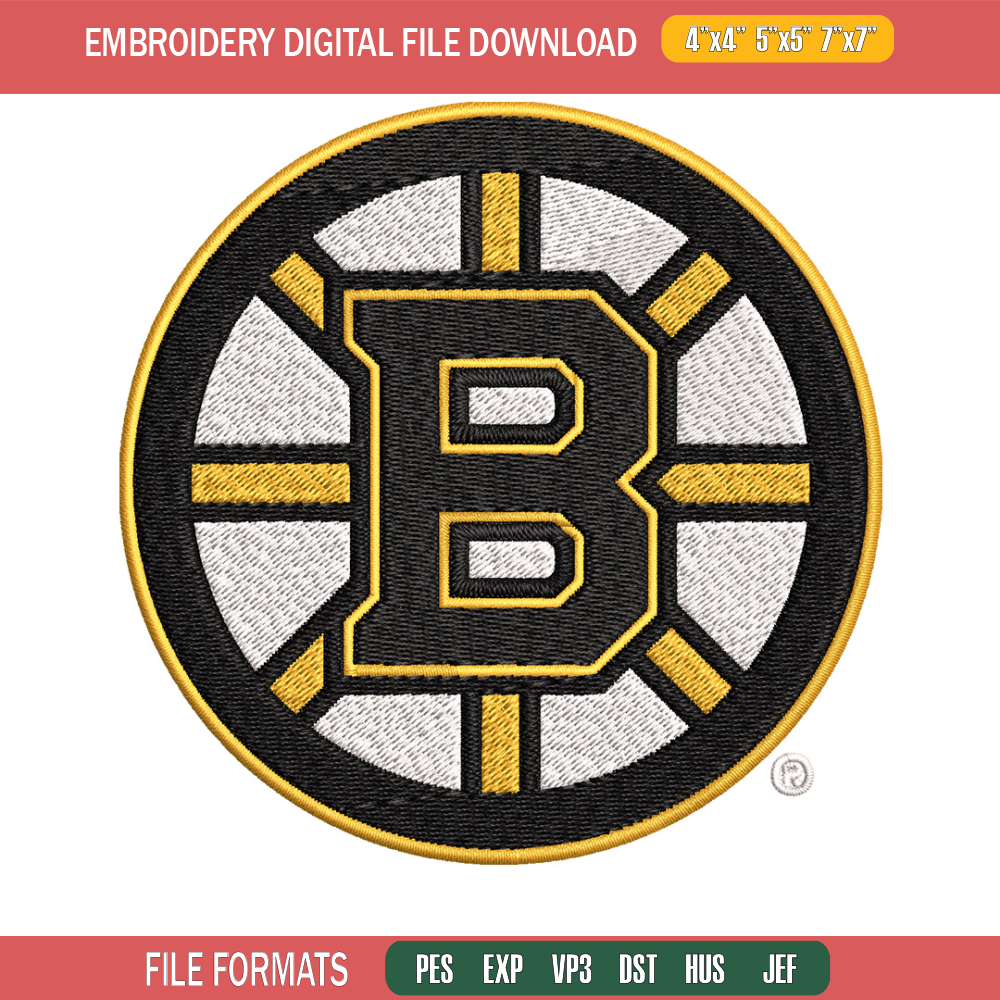 Boston Bruins Embroidery Design, Logo Embroidery, NHL Embroidery, Embroidery File, Logo shirt, Digital download.jpg