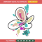 Butterfly color embroidery design, Butterfly embroidery, Embroidery file, Embroidery shirt, Emb design, Digital download.jpg