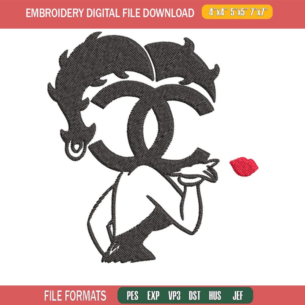 Cartoon girl gucci Embroidery Design, Gucci Embroidery, Brand Embroidery, Embroidery File, Logo shirt, Digital download.jpg