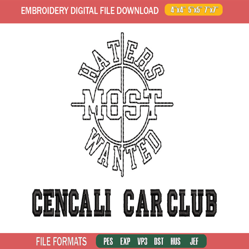 Cencali car club embroidery design, Cencali car club embroidery, logo design, embroidery file, Digital download..jpg