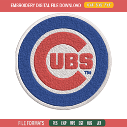 chicago cubs logo embroidery, mlb embroidery, sport embroidery, logo embroidery, mlb embroidery -renedshop