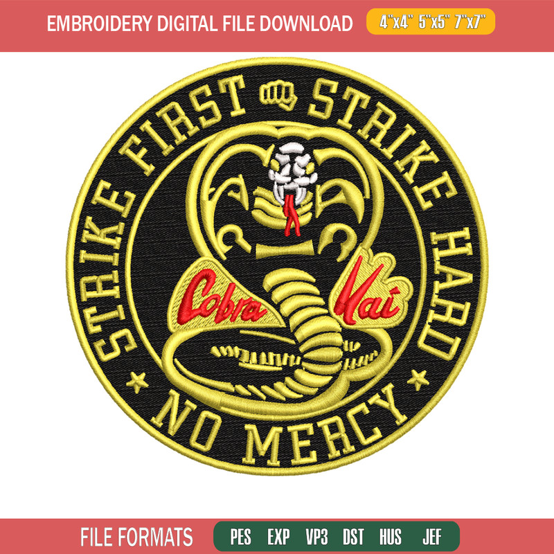 Cobra Kai Logo embroidery design, Cobra Kai embroidery, logo design, Embroidery shirt, logo shirt, Instant download.jpg