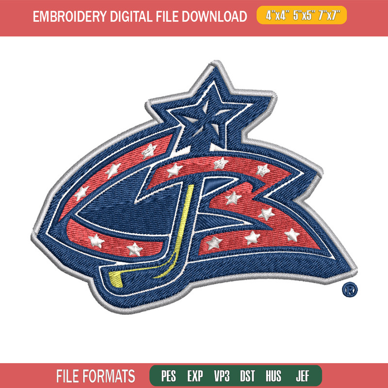 Columbus Blue Jackets logo Embroidery, NHL Embroidery, Sport embroidery, Logo Embroidery, NHL Embroidery design..jpg