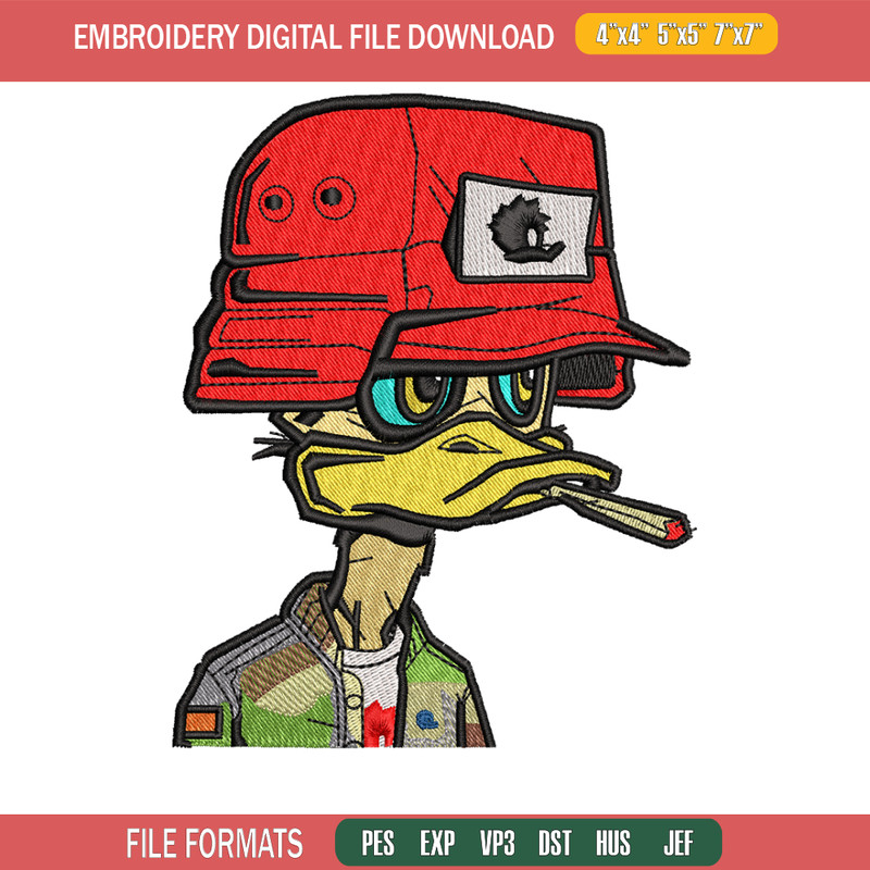 Commando duck Logo embroidery design, duck embroidery, logo design, Embroidery shirt, logo shirt, Instant download.jpg