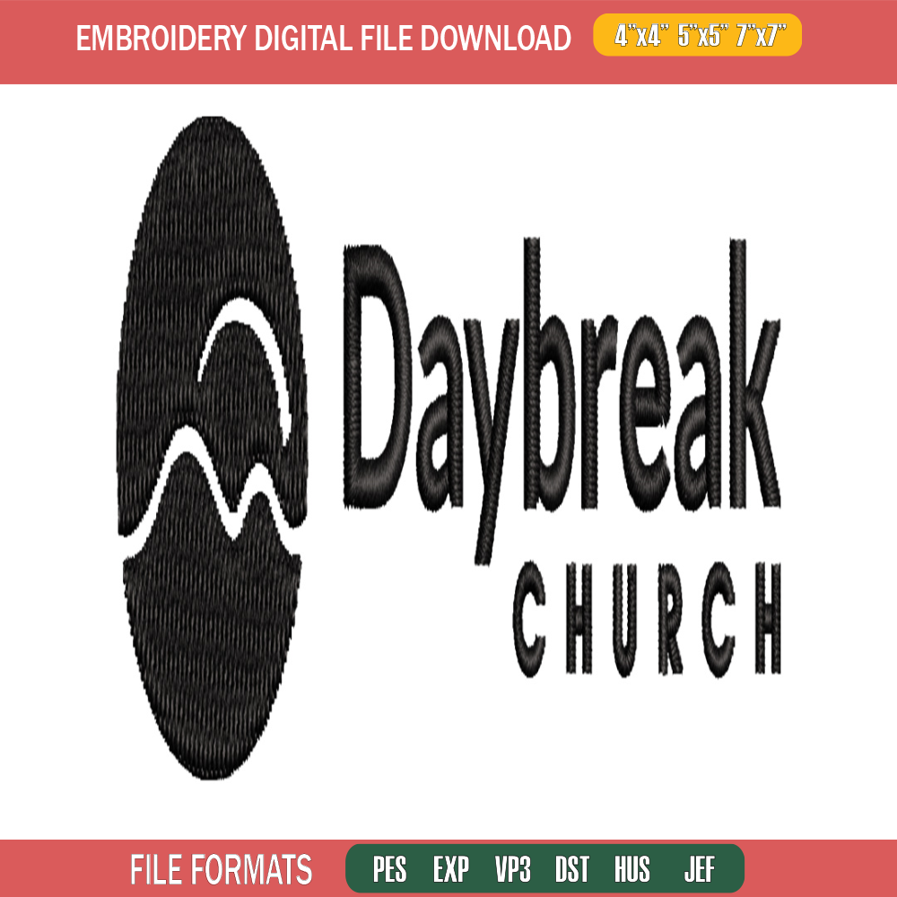 Daybreak Church logo embroidery design, Logo embroidery, embroidery file, logo design, logo shirt, Digital download..jpg