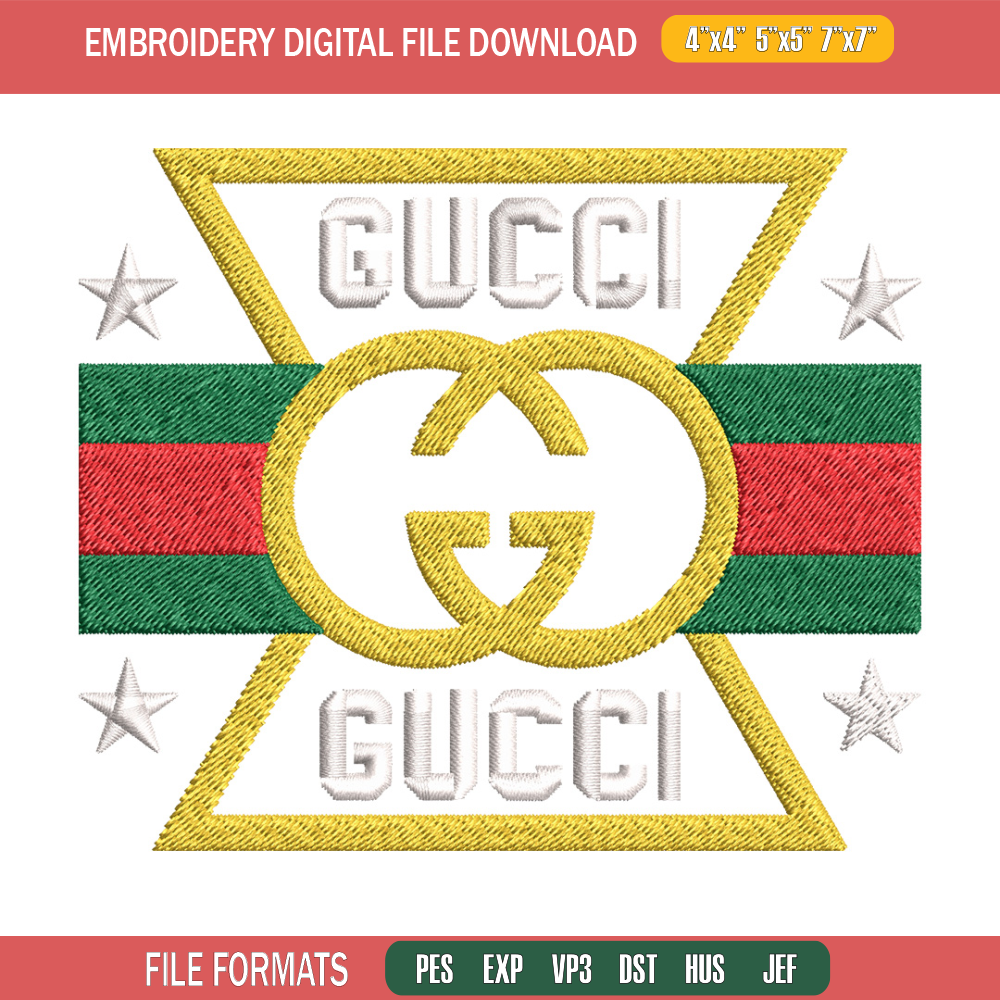 Design gucci Embroidery Design, Gucci Embroidery, Brand Embroidery, Logo shirt, Embroidery File, Digital download.jpg
