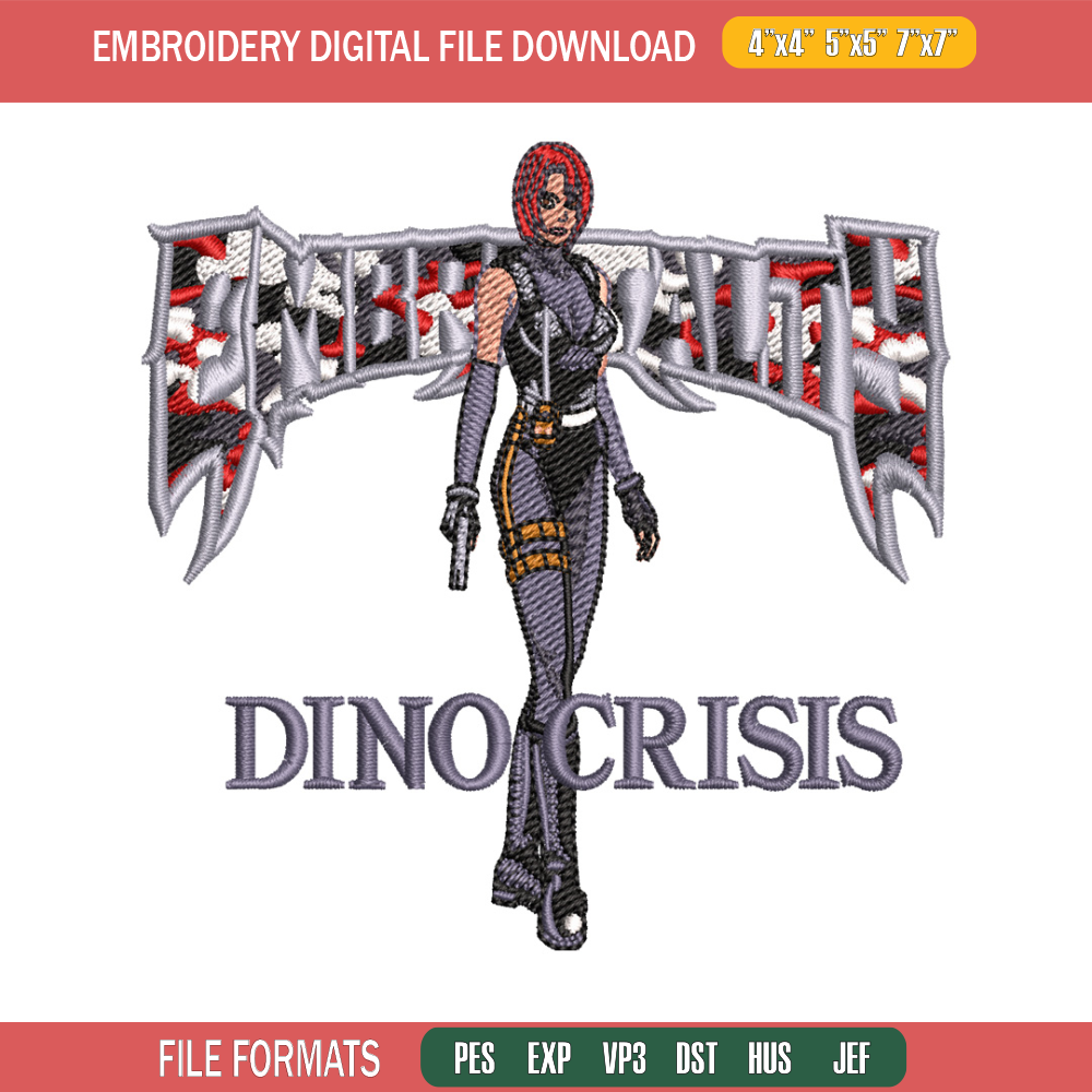 Dino Crisis embroidery design, Dino Crisis embroidery, logo design, embroidery file, logo shirt, Digital download..jpg